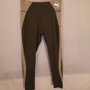 Puma Ladies Dark Green, Pink, & Sage Green Full Length Leggings
